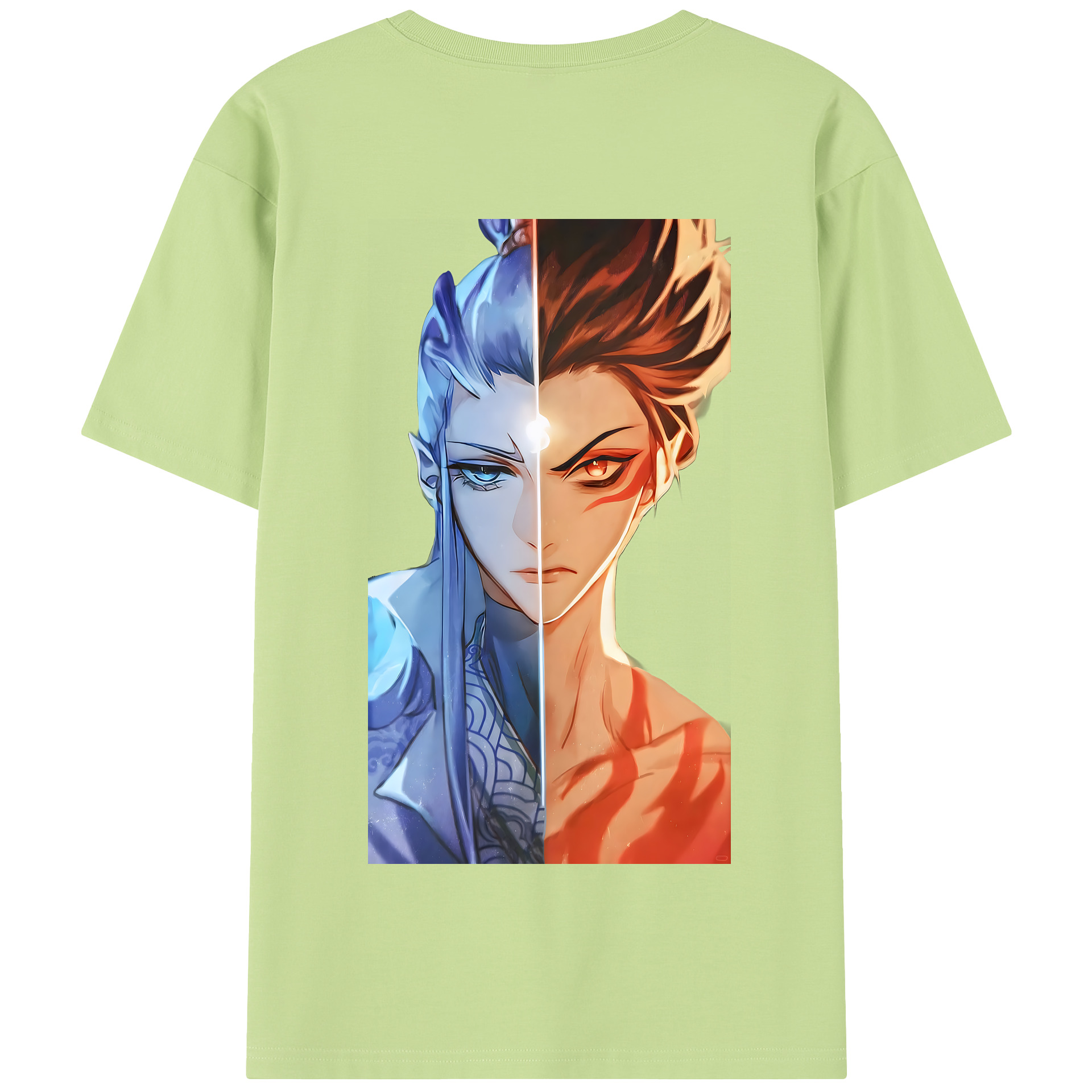 （画像用） Ne Zha 2 ナタ 魔童の大暴れ 綿100％半袖Tシャツ（背面プリント）